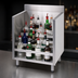 Thumbnail image #3 for Advance Tabco Underbar Basics Five-Step Freestanding Stainless Steel Liquor Bottle Display Unit, 18-Inch Wide, 20-Bottle Capacity