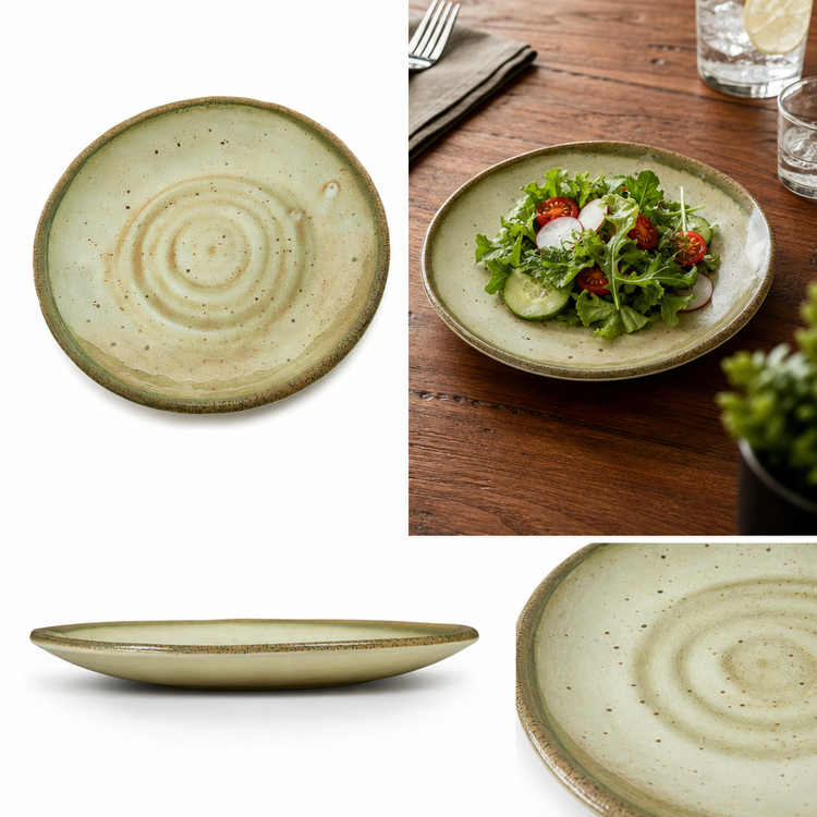 Product image #4 for Carlisle Gathering 9-Inch Round Coupe Melamine Salad Plate, Adobe