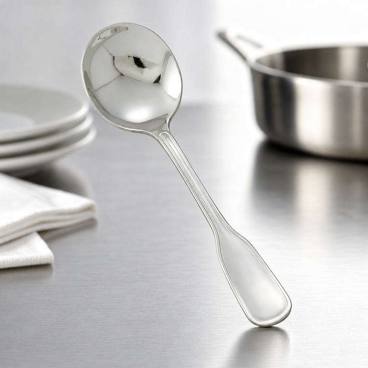 Product image #4 for Oxford 6-Inch Extra Heavy Weight Bouillon Spoon, 18/8 Stainless Steel, Mirror Finish