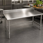 Thumbnail image #3 for Eagle Group Spec-Master T3030STE-BS 30 x 30 Inch Stainless Steel Corner Work Table with 4-1/2 Inch Backsplash, 14-Gauge 300 Series Top
