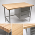Thumbnail image #3 for John Boos 60-Inch x 30-Inch Northern Hard Rock Maple Wood Top Work Table with Open Cabinet Base and 3 Drawers