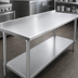 Thumbnail image #3 for Deluxe Series 108-Inch x 24-Inch Stainless Steel Work Table with Rear Upturn and Adjustable Undershelf