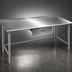 Thumbnail image #3 for Deluxe Series 84 Inch x 24 Inch 16-Gauge 300-Series Stainless Steel Work Table with Rear Upturn and Tubular Base