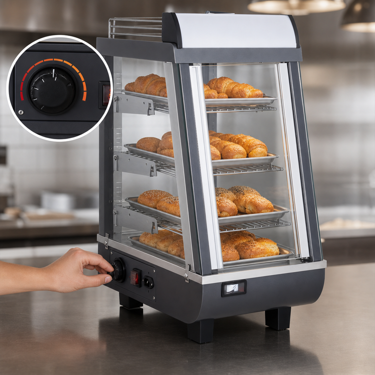 Product image #3 for BakeryXpress 14-Inch Countertop Heated Food Warmer and Display Case