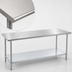 Thumbnail image #3 for Advance Tabco 108-Inch x 30-Inch 304 Stainless Steel Work Table with Adjustable Galvanized Undershelf
