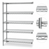 Thumbnail image #3 for EAGLEbrite 5-Tier Add-On Wire Shelving Unit, 60 x 18 x 74 Inches, Zinc Finish