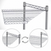 Thumbnail image #3 for EAGLEbrite Zinc 60-Inch x 18-Inch Reversible Angled Wire Shelf with Hanger Rails