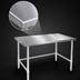 Thumbnail image #3 for Stallion 60-Inch x 36-Inch Stainless Steel Flat Top Work Table with Safety Edge and Galvanized Base