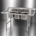 Thumbnail image #3 for Eagle Group 310 Series 3-Compartment Convenience Store Sink with Dual Drainboards, 60-Inch x 21-Inch