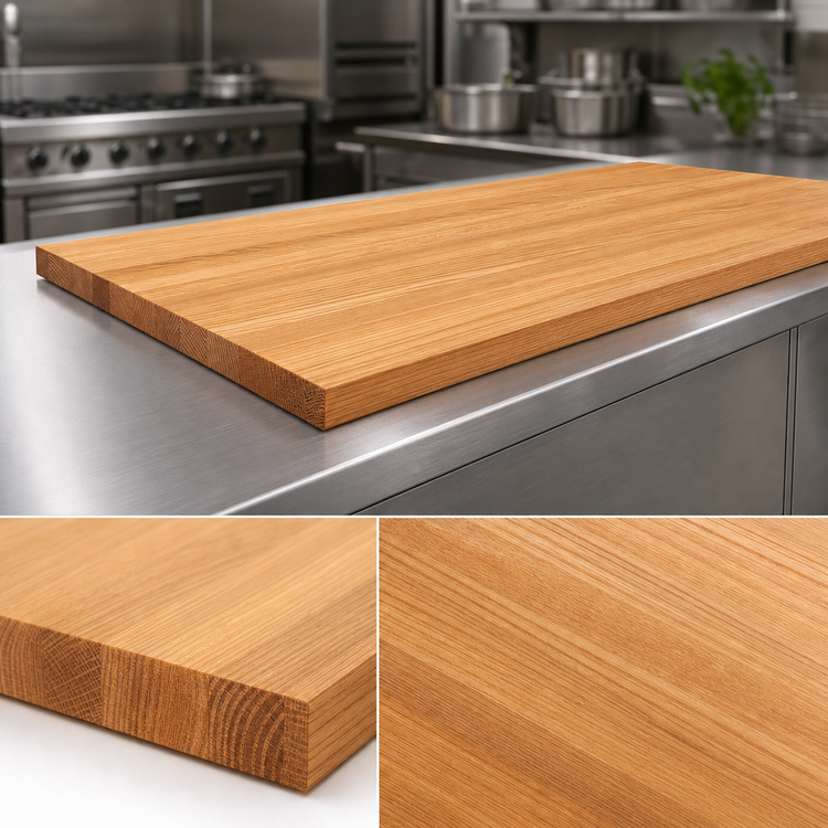 Product image #3 for John Boos Appalachian Red Oak Edge Grain Island Countertop, 84 x 32 Inch, 1-1/2 Inch Thick, Varnique Finish