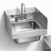 Thumbnail image #2 for Mixrite SH17SD Wall-Mount Stainless Steel Hand Sink with Side Splashes