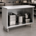 Thumbnail image #3 for Eagle Spec-Master Open Front Stainless Steel Cabinet Base Work Table, 60 x 24 Inches, Flat Top