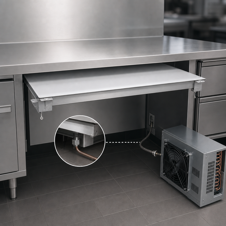 Product image #3 for Hatco CSUX-36-I 36-Inch Undermount Cold Shelf for Remote Refrigeration, Electronic Controls