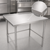 Thumbnail image #3 for John Boos Stallion 30 x 36 Inch 16-Gauge Stainless Steel Corner Work Table with 1-1/2 Inch Rear Up-Turn