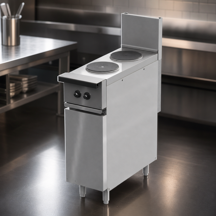 Product image #3 for Vulcan Expando 12-Inch Electric Restaurant Range with 1 Hot Top, Thermostatic Controls, Enclosed Base, and 208V Single-Phase Power