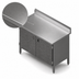 Thumbnail image #3 for John Boos Enclosed Base Work Table with Hinged Doors, 48 x 24 Inches, 5-Inch Backsplash