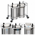 Thumbnail image #3 for Atlas Metal 2-Stack Mobile Open Plate Dispenser for 5-Inch Round Plates, Unheated