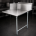 Thumbnail image #3 for BK Resources 60-Inch Straight Clean Dish Table, Right-to-Left, 18-Gauge Stainless Steel Top with Galvanized Legs
