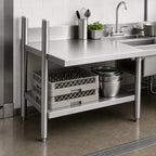 Thumbnail image #3 for Eagle Group 605374-X Dishtable Undershelf, 24"W x 24-1/8"D, 18-Gauge 400 Series Stainless Steel