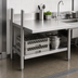 Thumbnail image #3 for Eagle Group 24-Inch Wide x 24-1/8-Inch Deep 18-Gauge 400 Series Stainless Steel Dishtable Undershelf