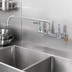 Thumbnail image #3 for 8-Inch Wall-Mount Sink Mixing Faucet with 12-Inch Swing Nozzle, 2.2 GPM Aerator
