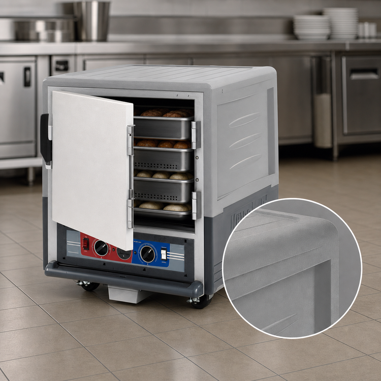 Product image #3 for Metro C5 3 Series Mobile Under Counter Combination Heated Holding and Proofing Cabinet, Gray, Low Watt, 10-Pan Capacity
