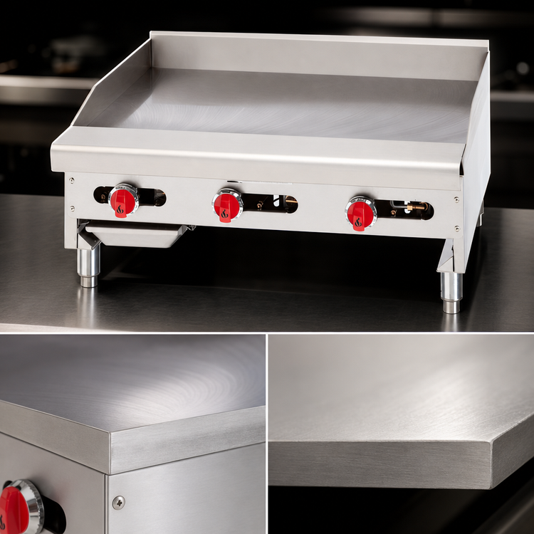 Product image #3 for American Range 48-Inch Countertop Manual Gas Griddle, 24-Inch Deep, 120,000 BTU