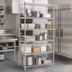 Thumbnail image #3 for Eagle Group 5-Tier Stationary Starter Wire Shelving Unit, 48 x 18 x 86 Inches, Stainless Steel Finish