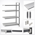 Thumbnail image #3 for Cambro Camshelving Elements XTRA 4-Tier Solid Stationary Add-On Polymer Shelving Unit, 18 x 54 x 64 Inches, Speckled Gray