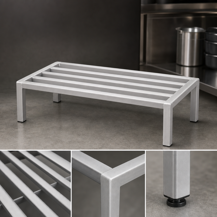 Product image #3 for Standard Series Tubular Aluminum Dunnage Rack, 72 x 20 x 12 Inches, 2,200 lb. Capacity