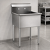 Thumbnail image #3 for Eagle Group One-Compartment Square Corner 304 Stainless Steel Utility Sink, No Drainboards