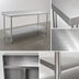 Thumbnail image #3 for Eagle Deluxe Series 144-Inch x 30-Inch Stainless Steel Work Table with Rear Upturn and Adjustable Undershelf
