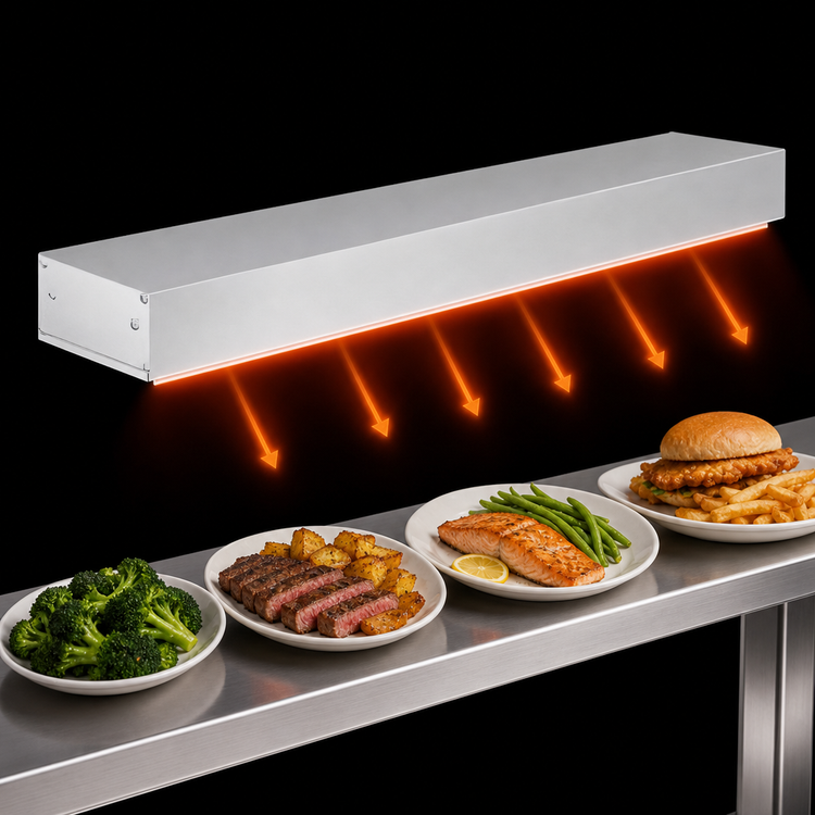 Product image #3 for 24-Inch Single Unlighted Infrared Strip Heater with Metal Heating Rod, 208V, 500W