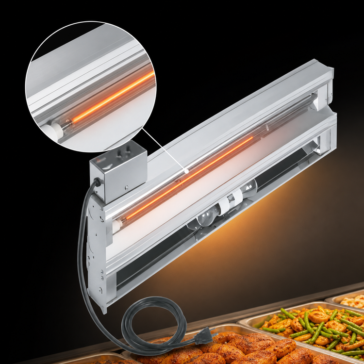 Product image #3 for Vollrath Cayenne 60-Inch Single Strip Heat Lamp with Sheathed Cal-Rod Element