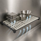 Thumbnail image #3 for Cambro Camshelving® Elevation EWSSK1436V580 Vented Wall-Mounted Shelving Kit, 14 x 36 Inches, Brushed Graphite