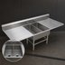 Thumbnail image #3 for John Boos Pro-Bowl 2-Compartment Platter Sink with Left & Right Drainboards, 91-3/16