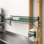 Thumbnail image #3 for Eagle Group Snap-n-Slide SNSW1260VG 60" x 12" Wall-Mounted Wire Shelf with Green Epoxy Finish, 175 lb Capacity