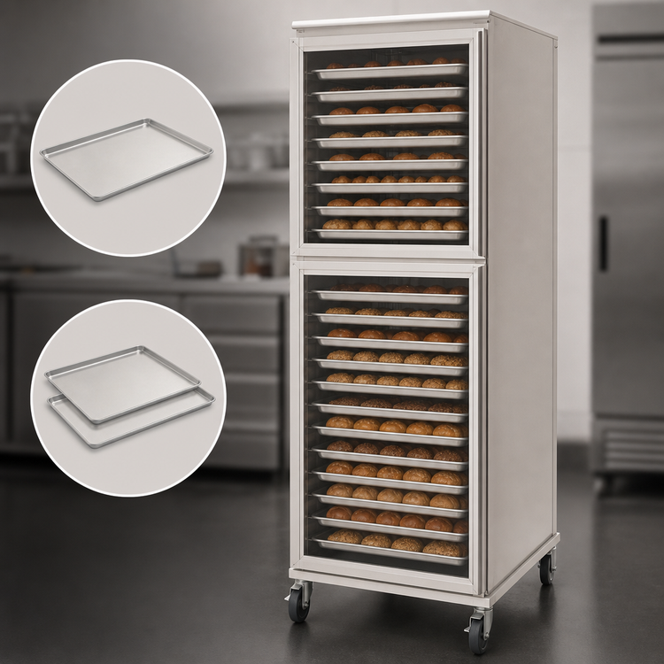 Product image #3 for NU-VU HCR18 Enclosed Full-Height Non-Insulated Bread Cabinet Pan Rack, 18 Full-Size Pan Capacity