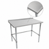 Thumbnail image #3 for Stallion 60-Inch x 24-Inch Stainless Steel Top Work Table with 1-1/2-Inch Rear Riser and Galvanized Base