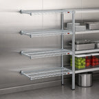 Thumbnail image #3 for Eagle Group A4-74-1872C 4-Tier Add-On Wire Shelving Unit, 72"W x 18"D x 74"H, Chrome-Plated