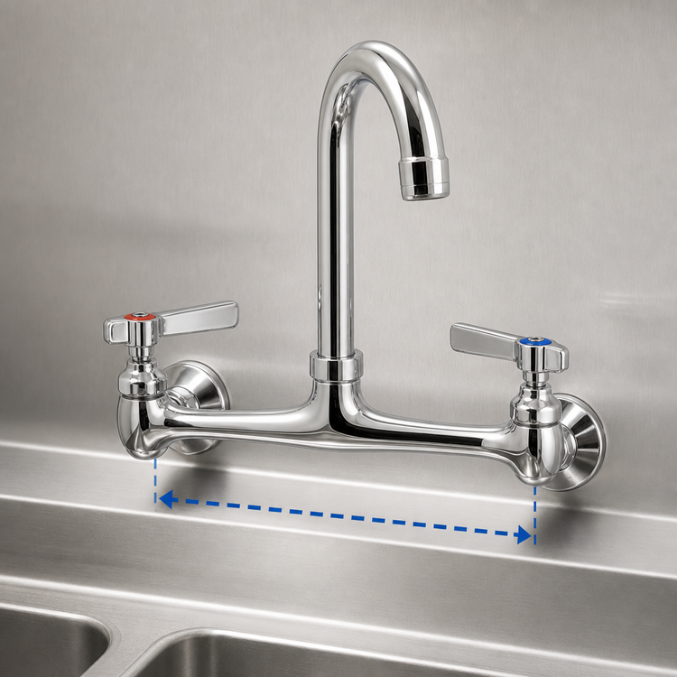 Product image #3 for Eagle Group Standard Splash-Mounted Gooseneck Faucet, 8-Inch Centers