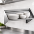 Thumbnail image #3 for Eagle Group Wall-Mounted Solid Slanted Rack Shelf, 42 x 21 Inches, Right-Side Drip Tube, 304 Stainless Steel