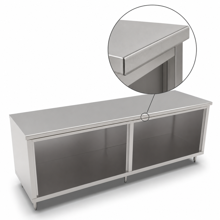 Product image #3 for John Boos 120-Inch x 30-Inch Open Front Stainless Steel Modular Base Work Table