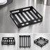 Thumbnail image #4 for American Metalcraft Black Square Stainless Steel Serving Crate, 10-1/2 Inch Long