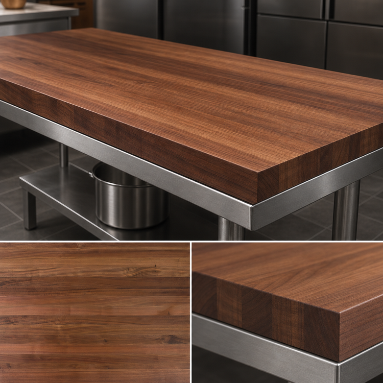 Product image #3 for Boos Block 60-Inch x 25-Inch American Black Walnut Kitchen Countertop, 1-1/2-Inch Thick