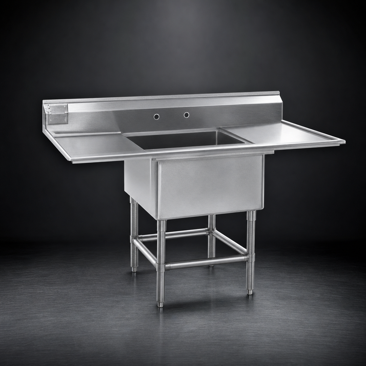 Product image #3 for Spec-Master FN Series One-Compartment Stainless Steel Sink, 25 x 35 Inches, 14-Gauge Top