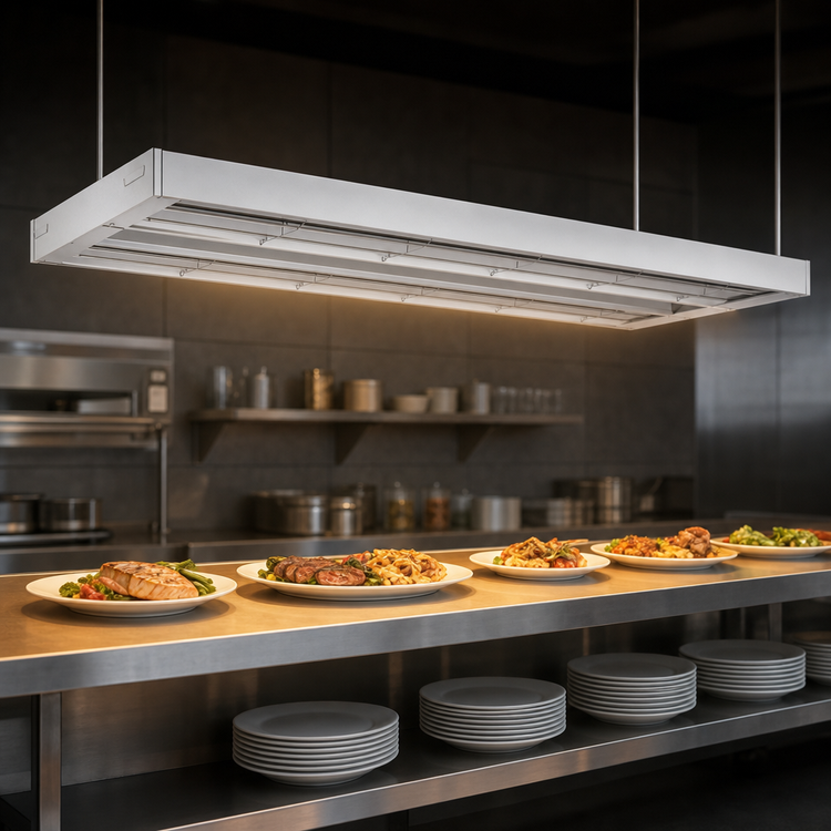 Product image #3 for Hatco Glo-Ray® 132-Inch Double Unlighted Infrared Strip Heater, Aluminum, 4640 Watts