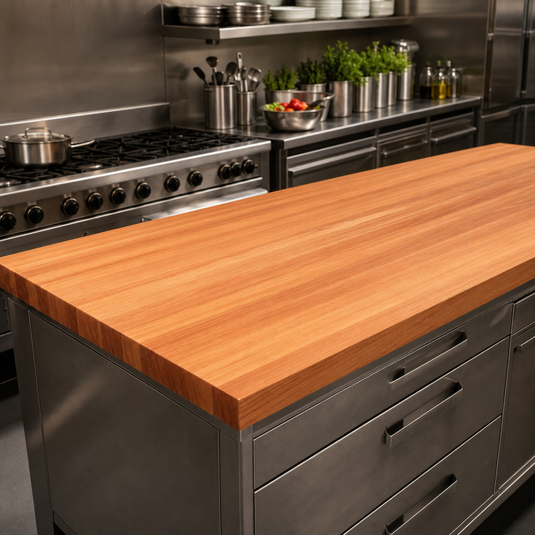 Product image #3 for Boos Block American Cherry Edge Grain Kitchen Countertop, 108 x 42 x 2-1/4 Inches, Penetrating Oil Finish