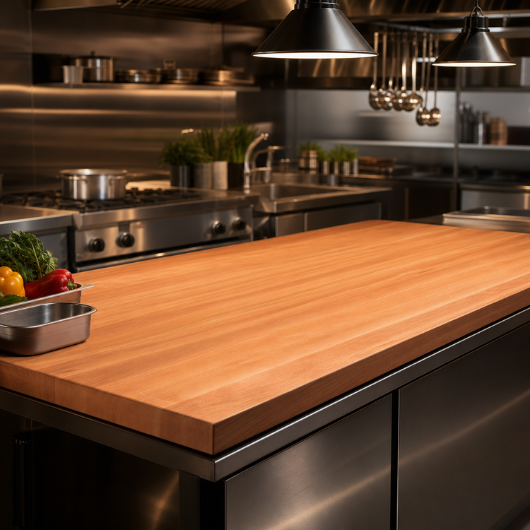 Product image #3 for Boos Block American Cherry Edge Grain Kitchen Countertop, 132 x 48 x 3 Inches, Varnique Finish