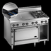 Thumbnail image #3 for Bistro 48-Inch Shallow-Depth Heavy-Duty Gas Restaurant Range with 36-Inch Griddle, 2 Open Burners, and Standard Oven